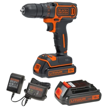 Black & Decker BLACK+DECKER Accuboormachine BDCDC18B-QW + Extra Accu 1 Black & Decker BLACK+DECKER Accuboormachine BDCDC18B-QW + Extra Accu