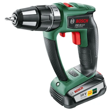 Bosch 18V Klopboormachine PSB18 Ergonomic (Incl. 2.5Ah Accu + Lader) 1 Bosch 18V Klopboormachine PSB18 Ergonomic (Incl. 2.5Ah Accu + Lader)