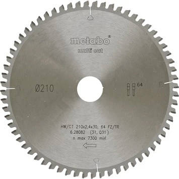 Metabo Multi Cut Cirkelzaagblad Hw/ct 210x30, 64 Fz/tr 1 Metabo Multi Cut Cirkelzaagblad Hw/ct 210x30, 64 Fz/tr