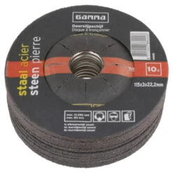 GAMMA Doorslijpschijf 115mm Steen / Staal 10-dlg