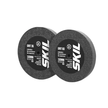 SKIL Slijpschijven 150mm (grit 36, Grit 60) Voor Werkbankslijpmachine 2610S01192 Voor O.a. Model 1355 1 SKIL Slijpschijven 150mm (grit 36, Grit 60) Voor Werkbankslijpmachine 2610S01192 Voor O.a. Model 1355