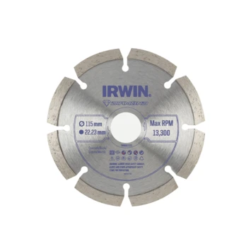 Irwin Diamantzaagblad Voor Haakse Slijper Ø115 Mm. Voor Steen. 1 Irwin Diamantzaagblad Voor Haakse Slijper Ø115 Mm. Voor Steen.