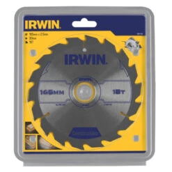 Irwin Cirkelzaagblad Ø165 Mm. Inclusief Reduceerringen Waardoor Geschikt Voor Asgat 16, 20 En 30 Mm, Vertanding 18T -Gamma Winkel 123 4640