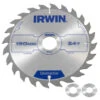 Irwin Cirkelzaagblad Ø190 Mm. Inclusief Reduceerringen Waardoor Geschikt Voor Asgat 16, 20 En 30 Mm, Vertanding 24T