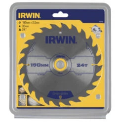 Irwin Cirkelzaagblad Ø190 Mm. Inclusief Reduceerringen Waardoor Geschikt Voor Asgat 16, 20 En 30 Mm, Vertanding 24T -Gamma Winkel 123 4695