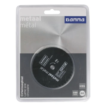 GAMMA Cirkelzaagblad 80t Hss 85x10mm 1 GAMMA Cirkelzaagblad 80t Hss 85x10mm