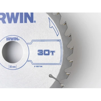 Irwin Cirkelzaagblad Ø165 Mm. Inclusief Reduceerringen Waardoor Geschikt Voor Asgat 16, 20 En 30 Mm, Vertanding 30T 2 Irwin Cirkelzaagblad Ø165 Mm. Inclusief Reduceerringen Waardoor Geschikt Voor Asgat 16, 20 En 30 Mm, Vertanding 30T - Afbeelding 2