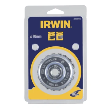 IRWIN Komstaaldraadborstel 70mm Tbv Haakse Slijper 2 IRWIN Komstaaldraadborstel 70mm Tbv Haakse Slijper - Afbeelding 2