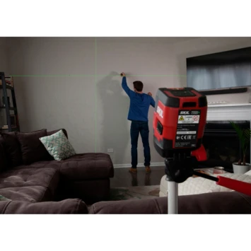 SKIL Kruislijnlaser Groen 20m 1912AA Li-ion Accu - Incl. USB Lader En Klem 2 SKIL Kruislijnlaser Groen 20m 1912AA Li-ion Accu - Incl. USB Lader En Klem - Afbeelding 2