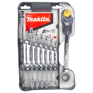 Makita 8-delige Steek-ring Ratelsleutelset 1 Makita 8-delige Steek-ring Ratelsleutelset