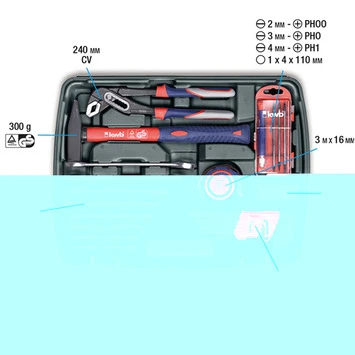 KWB Gereedschapskoffer 65-delig 3 KWB Gereedschapskoffer 65-delig - Afbeelding 3