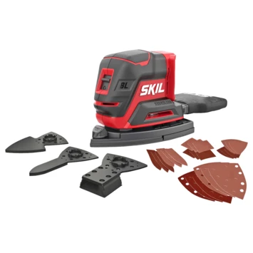 SKIL 20V Multischuurmachine 3720CB Compact Brushless Incl. 24 Schuurbladen En 3 Schuurhulpstukken (zonder Accu) 1 SKIL 20V Multischuurmachine 3720CB Compact Brushless Incl. 24 Schuurbladen En 3 Schuurhulpstukken (zonder Accu)