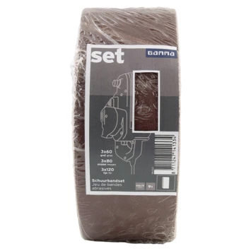GAMMA Schuurpapier Band 533x75mm Set Klemmen Zonder Stofgaten 9 St. 2 GAMMA Schuurpapier Band 533x75mm Set Klemmen Zonder Stofgaten 9 St. - Afbeelding 2