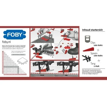 Foby Levelling Systeem Starterskit 3 Mm Met Clips, Spieën En Tang 2 Foby Levelling Systeem Starterskit 3 Mm Met Clips, Spieën En Tang - Afbeelding 2