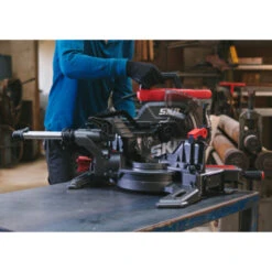 SKIL Afkortzaag /verstekzaag 254mm Met Trekfunctie, Laser En 'dual Bevel' Functie 1320AA 2000W + Snelklem 17 SKIL Afkortzaag /verstekzaag 254mm Met Trekfunctie, Laser En 'dual Bevel' Functie 1320AA 2000W + Snelklem -Gamma Winkel 123 858